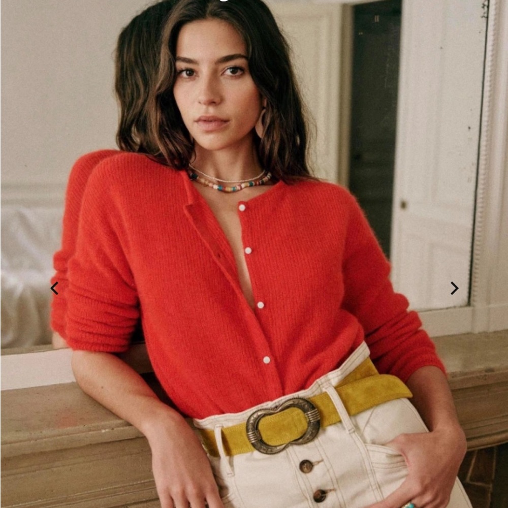 Sezane Red Women's Cardigan